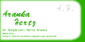 aranka hertz business card